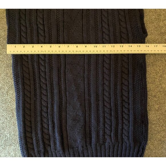 VTG Laura Ashley 100% Wool Thick Cable Knit Sweater Womens Small Preppy Classic - Picture 11 of 13